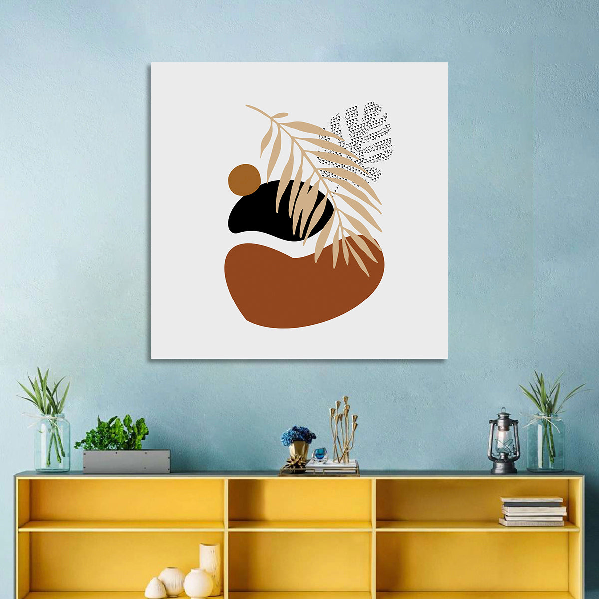 Tropical Stones Palm Leaf Wall Art