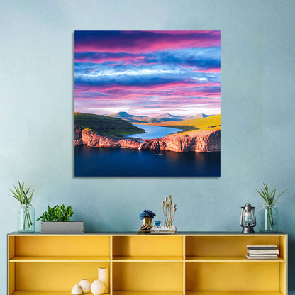 Sørvágsvatn Sunset Wall Art