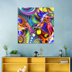 Chromatic Fractal Swirls Wall Art