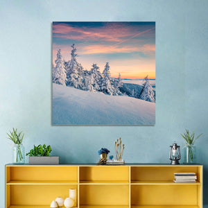 Snowy Carpathian Sunset Wall Art