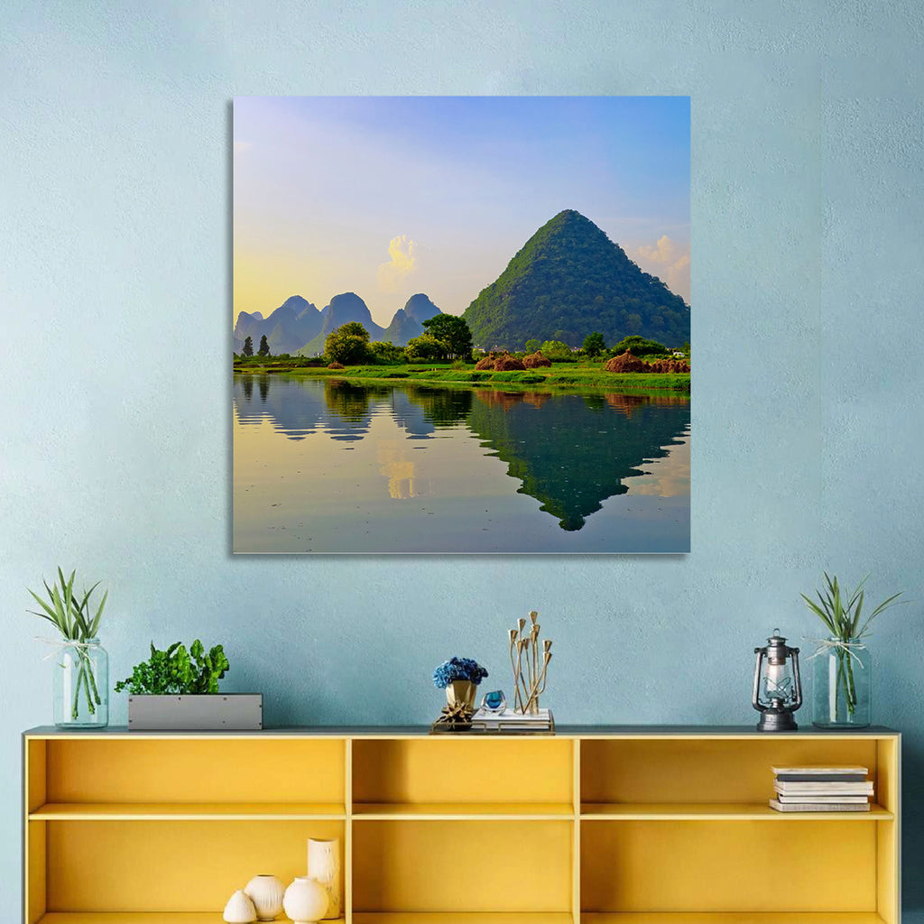 Yangshuo Reflection on Li River Wall Art