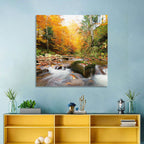 Forest Stream in Autumn Wall Art