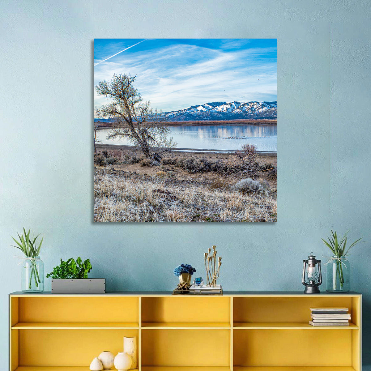 Winter Washoe Lake Morning Wall Art