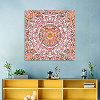 Pink Mosaic Mandala Wall Art
