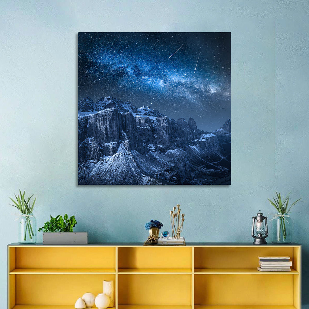 Milky Way Over Snowy Dolomites Wall Art