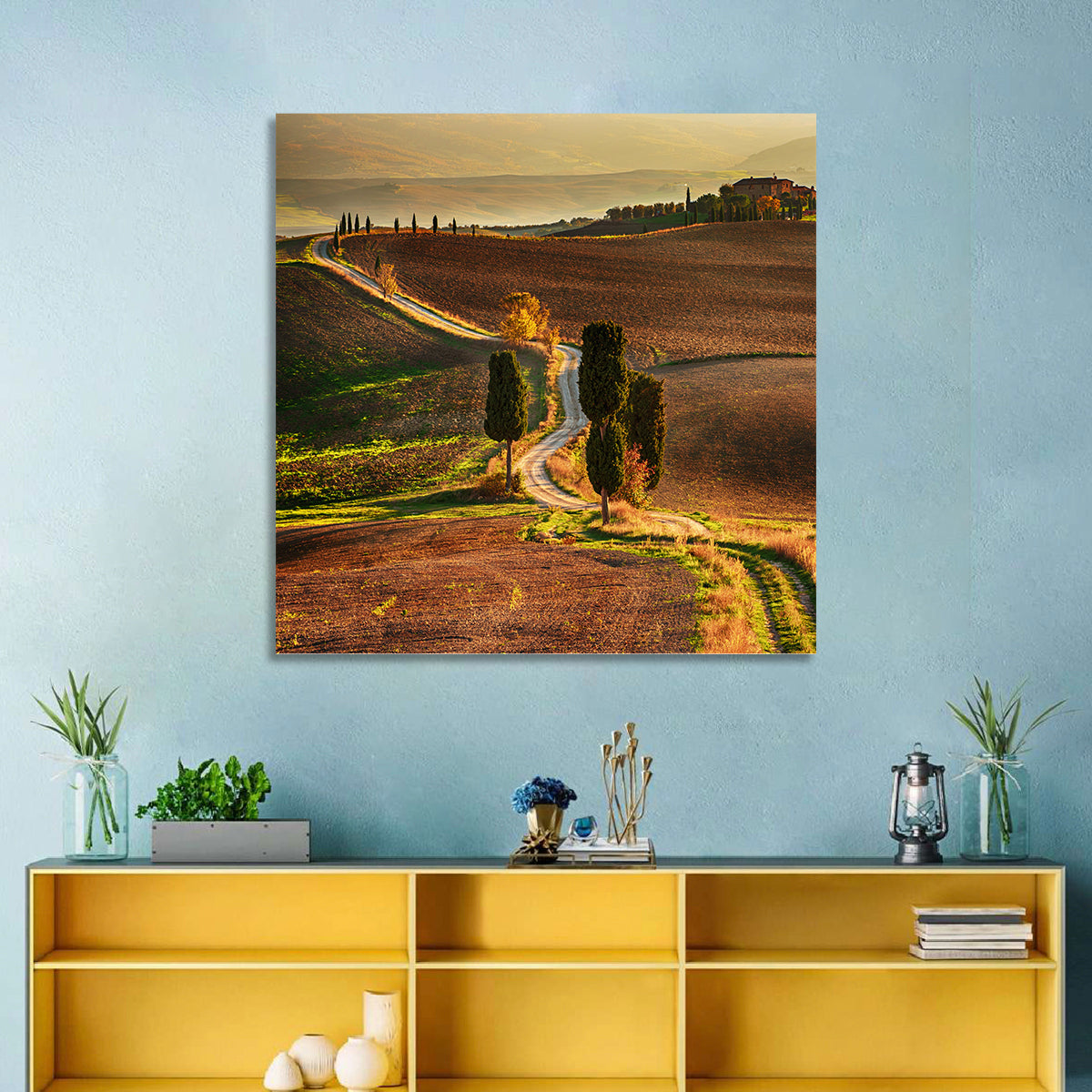 Val D’orcia Winding Golden Road Wall Art