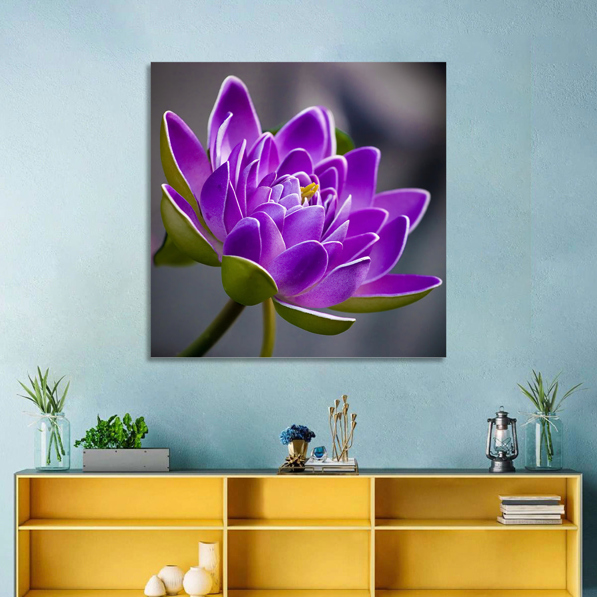 Purple Water Lily Close-up Wall Art