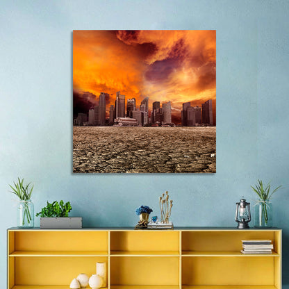 Desolate Singapore Skyline Wall Art