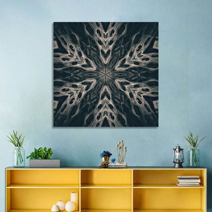 Black Gothic Demon Mandala Wall Art