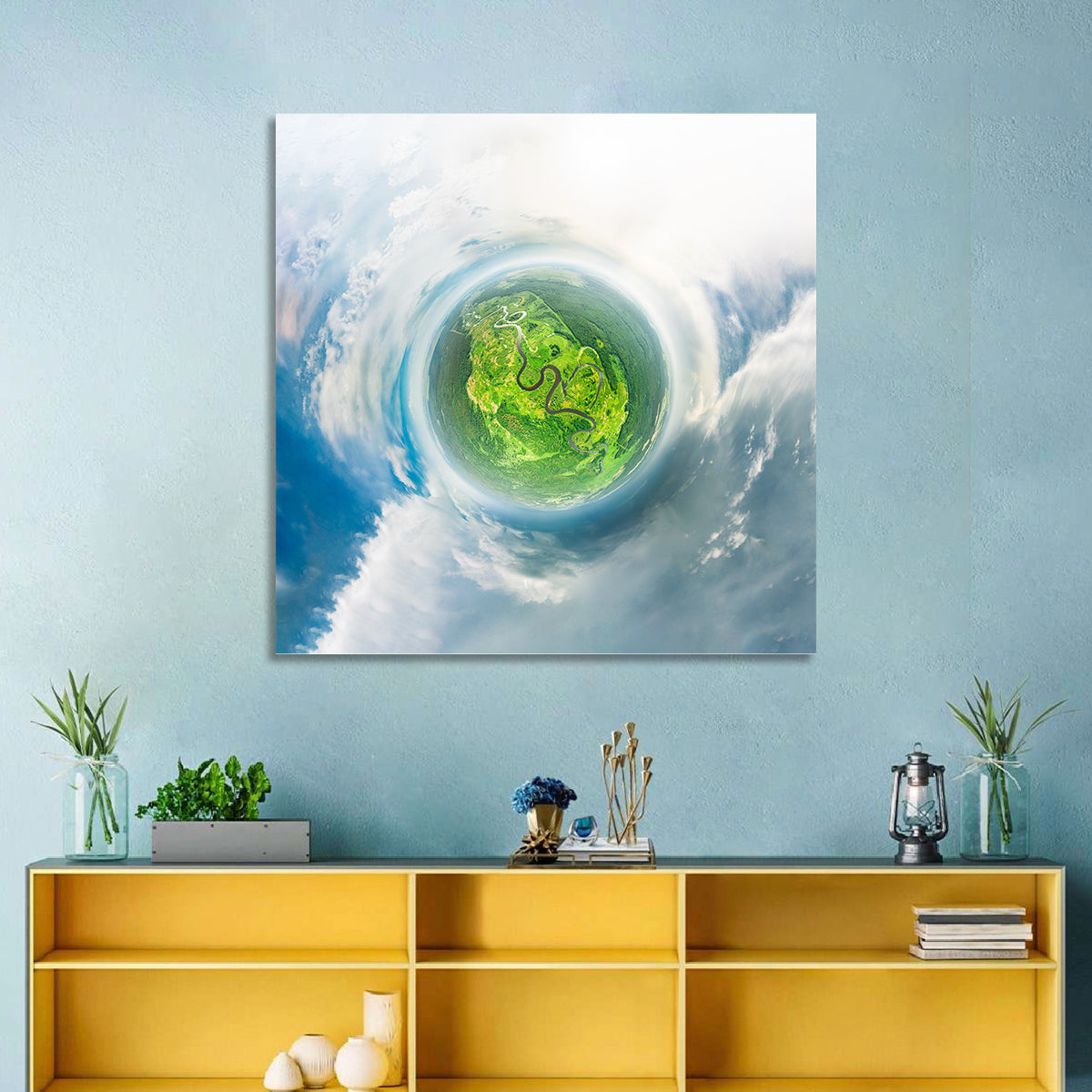 Spherical Forest from Space Wall Art