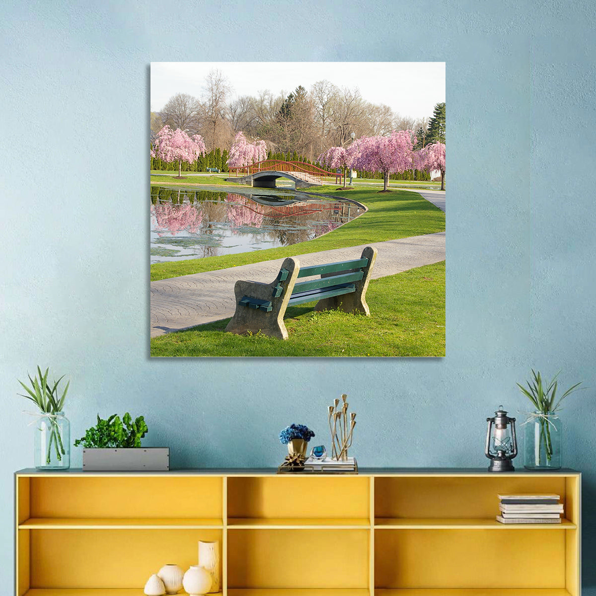 Harrisburg Park Cherry Blossoms Wall Art