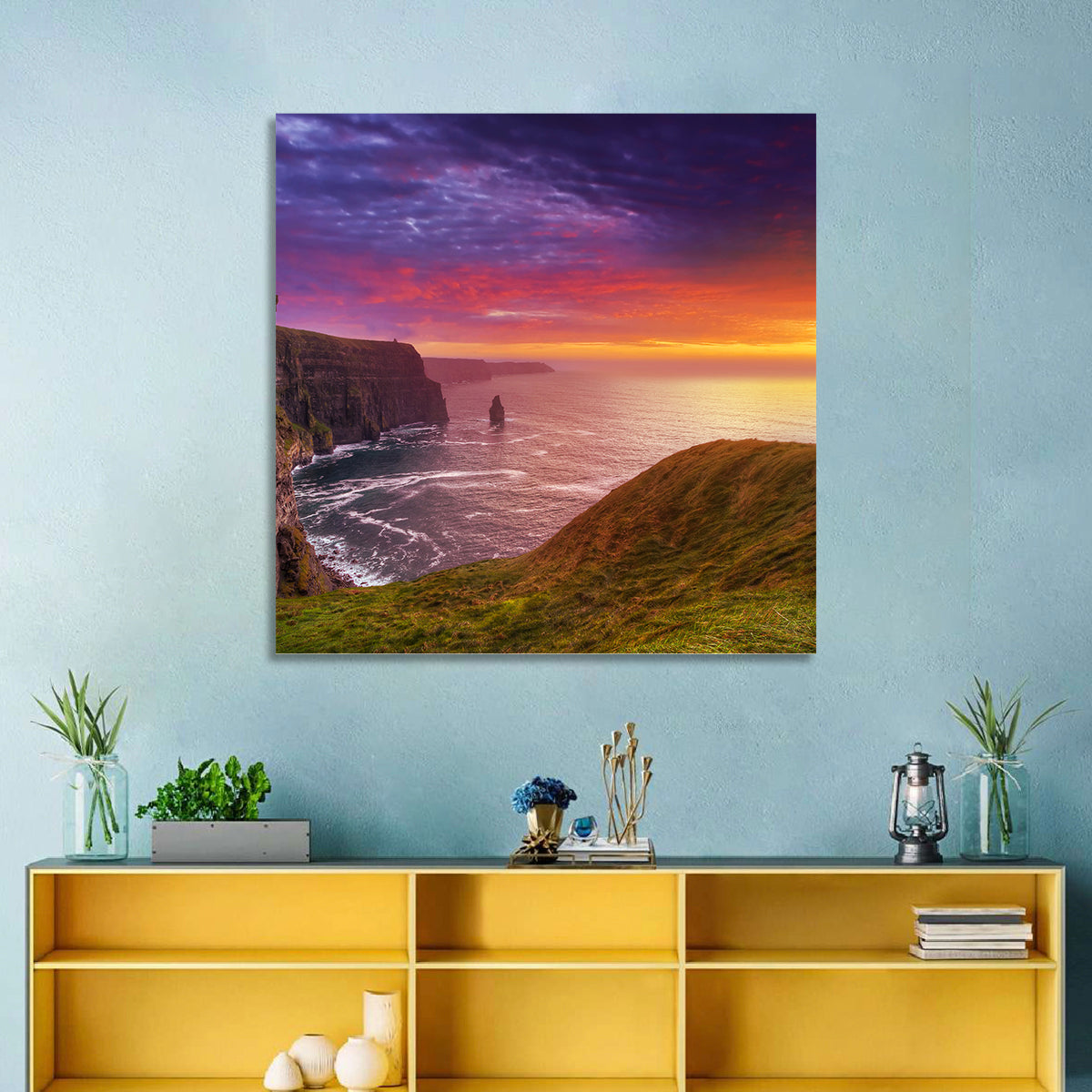 Cliffs of Moher Sea Stack at Sunset Wall Art