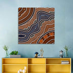 Rhythmic Dot River Wall Art