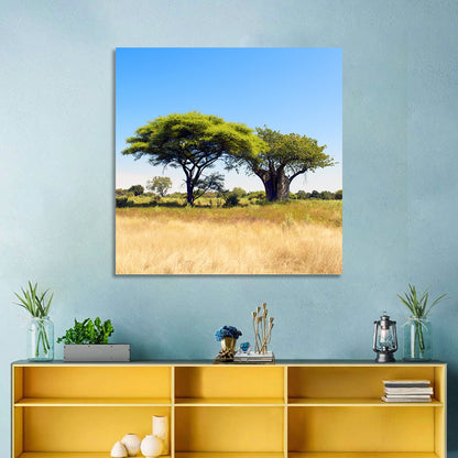Acacia and Baobab Trees Wall Art