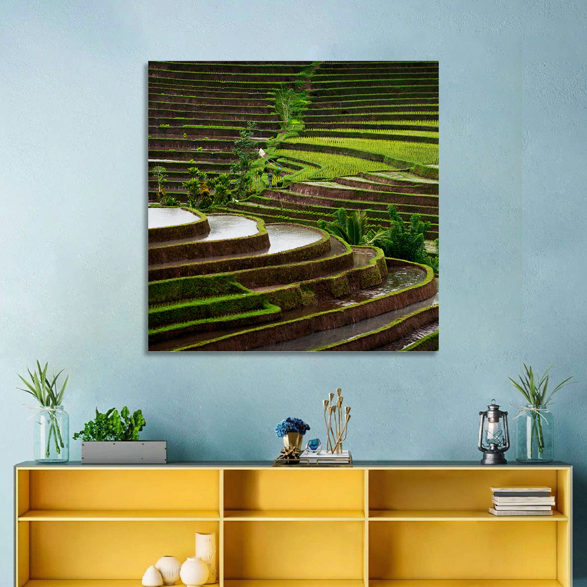 Lush Rice Terraces Wall Art