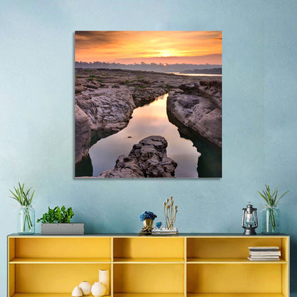 Sam Phan Bok Sunrise River Canyon Wall Art