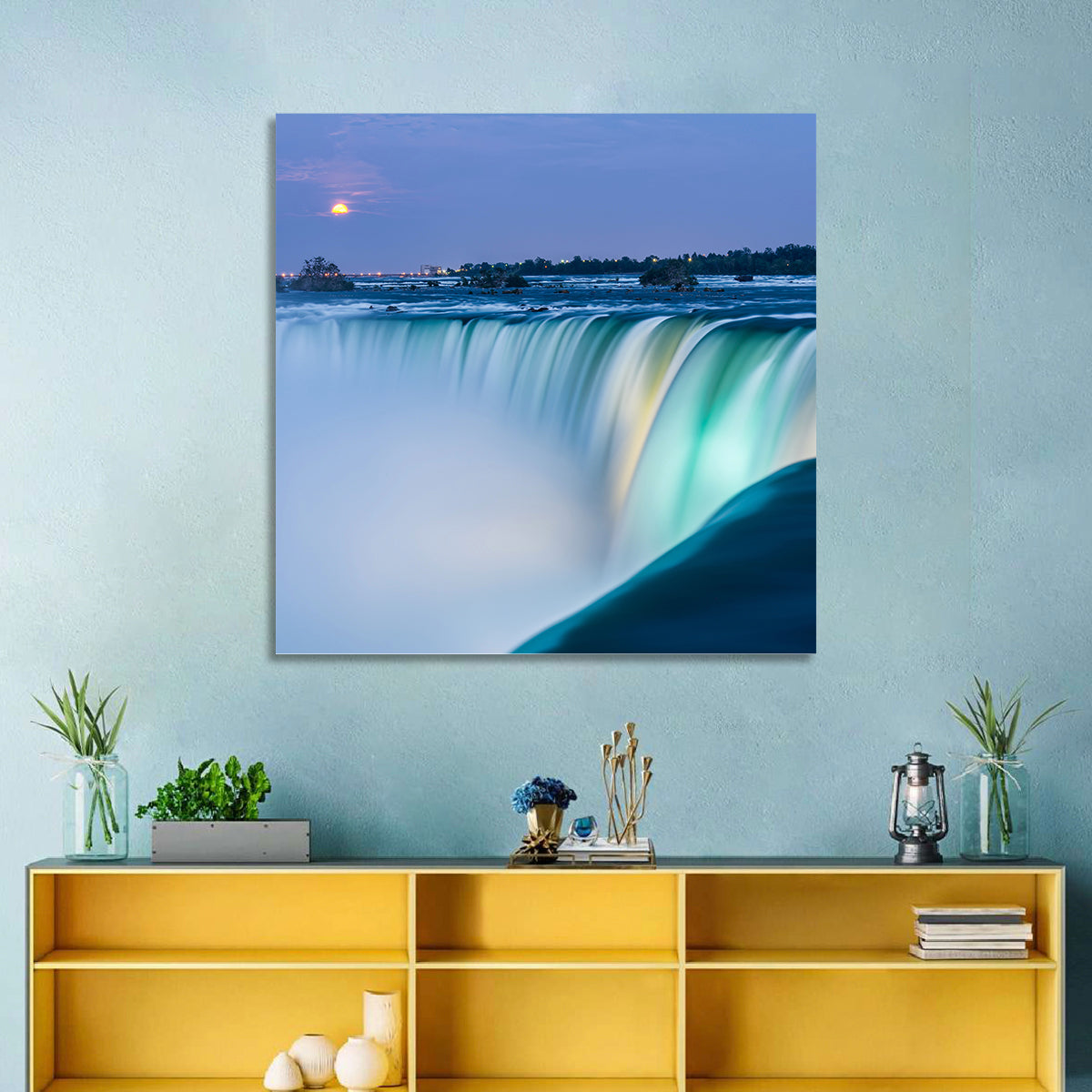 Horseshoe Falls by Moonlight Wall Art