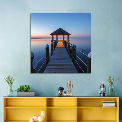 Pamlico Sound Twilight Gazebo Wall Art
