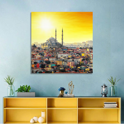 Fatih Mosque at Sunset Wall Art