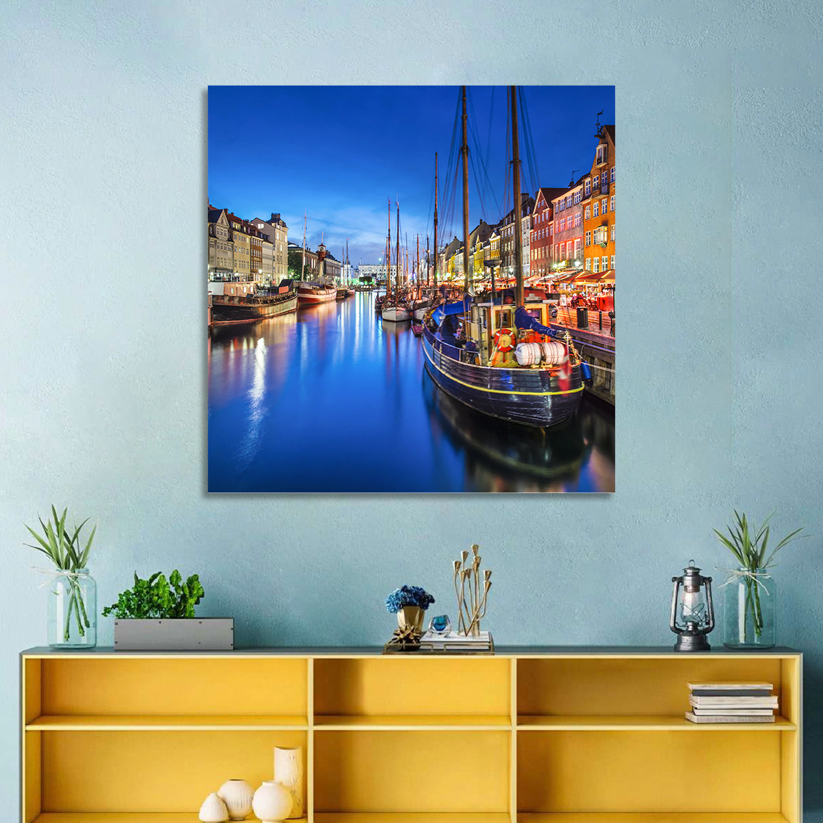 Nyhavn Canal at Dusk Wall Art