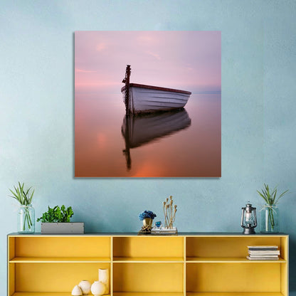 Pastel Boat Reflection Wall Art