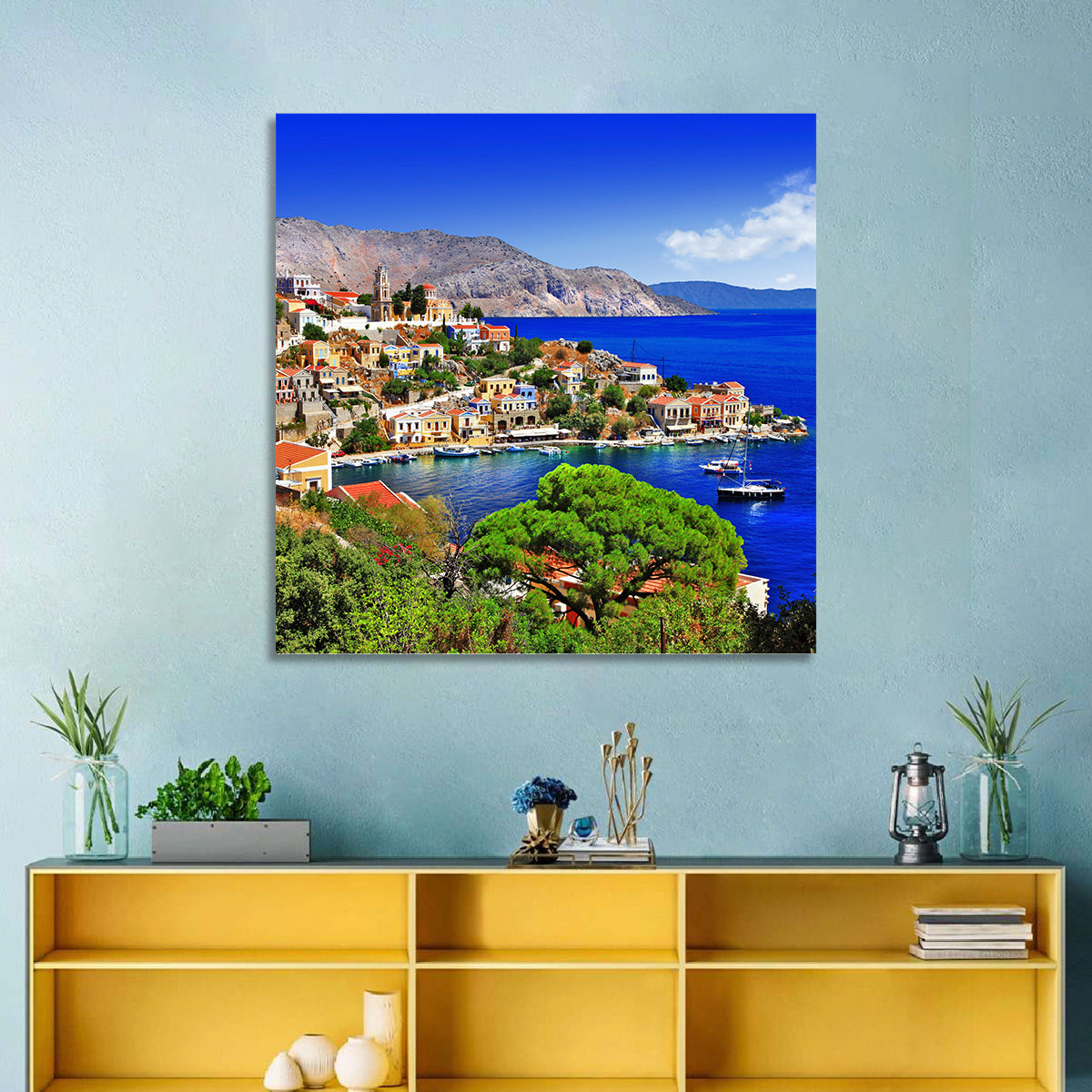 Symi Harbor, Greece Wall Art
