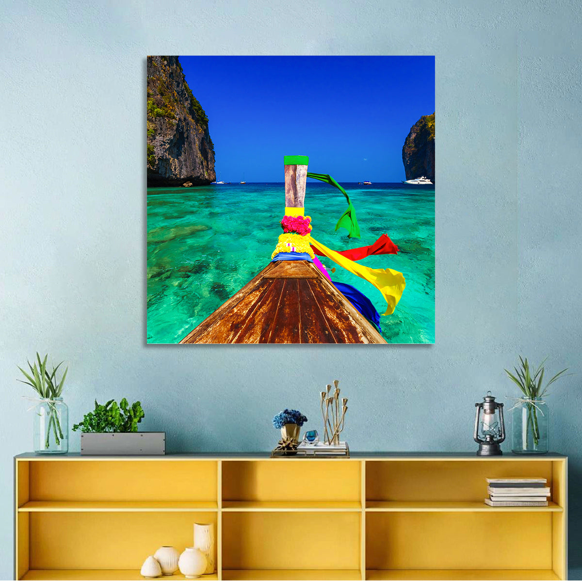 Maya Bay Long-tail Boat Wall Art