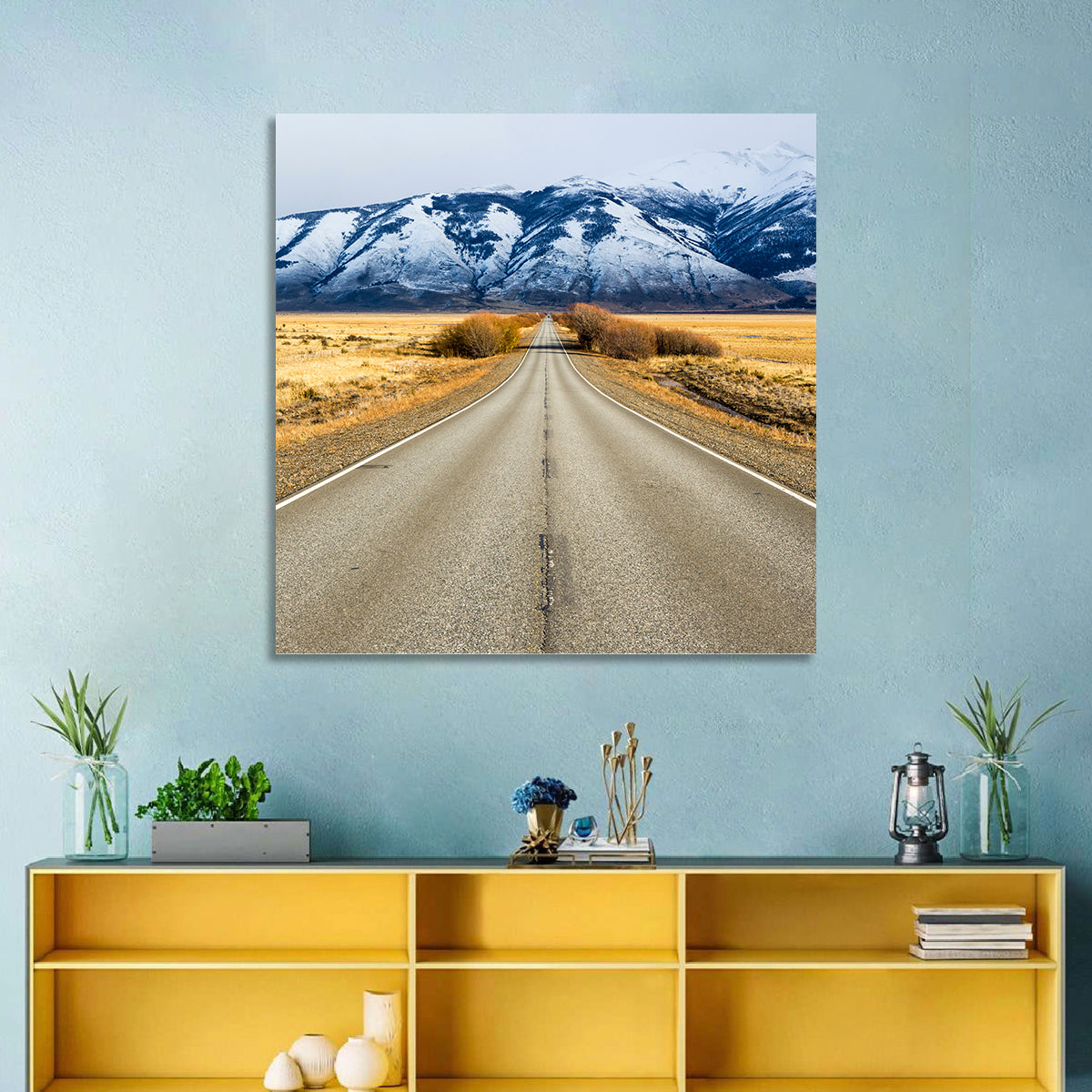 El Calafate Road with Snow Peaks Wall Art
