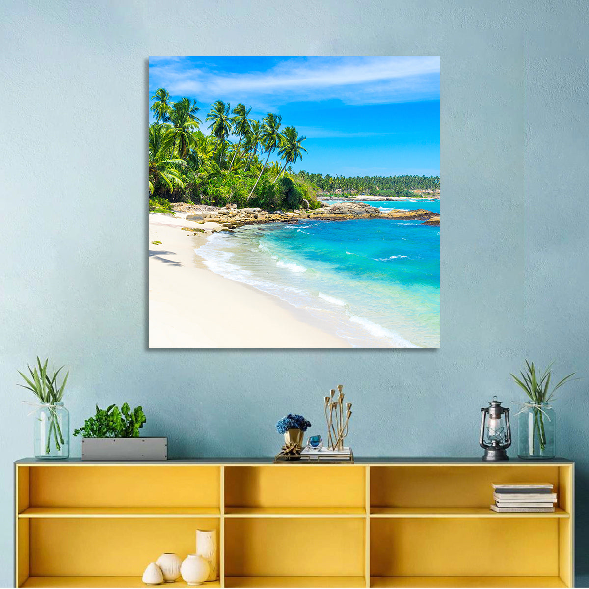 Sri Lanka Tropical Beach Wall Art