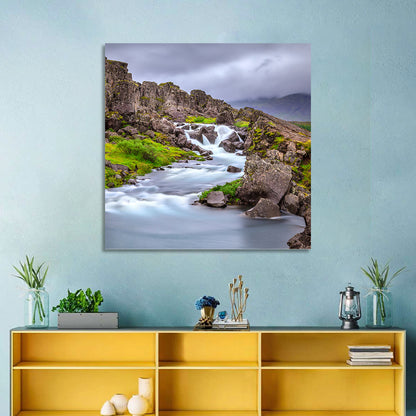 Öxarárfoss Stream, Þingvellir Wall Art