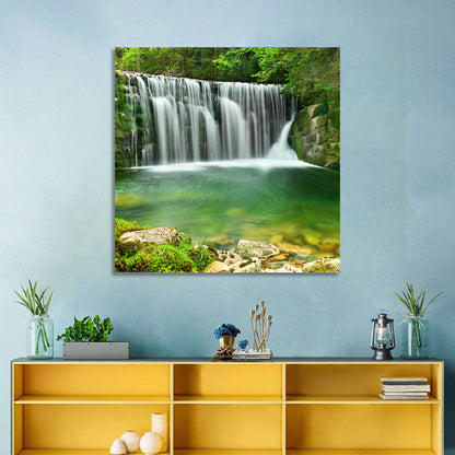 Lake Emerald Waterfall Wall Art