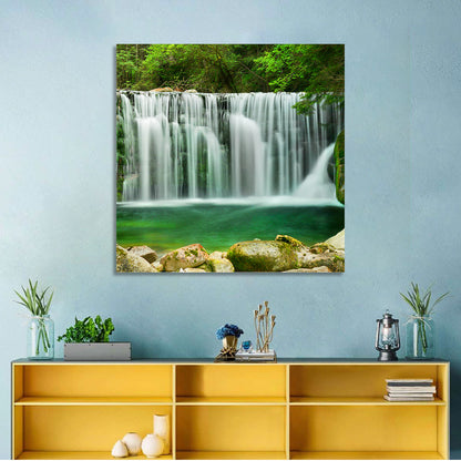 Emerald Lake Waterfall Wall Art