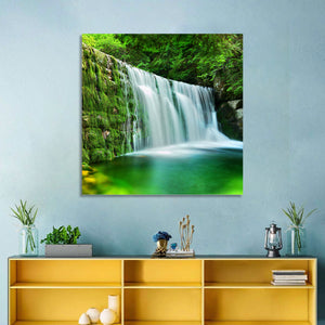 Waterfall in Emerald Lake Wall Art