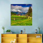 Alpine Meadow Cabin, Swiss Alps Wall Art