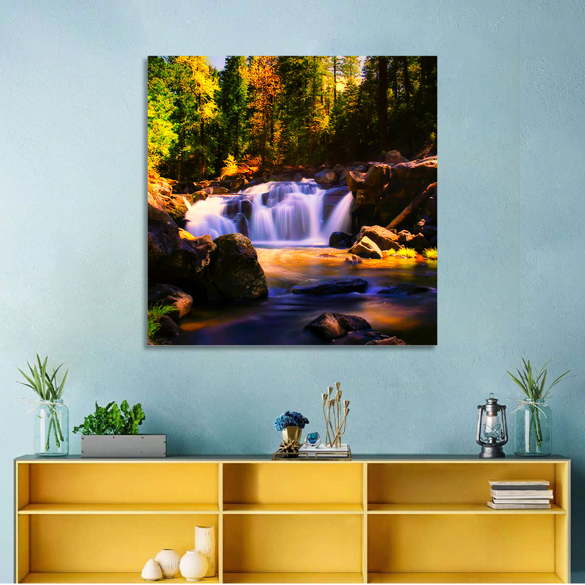 Mountain Waterfall Wall Art