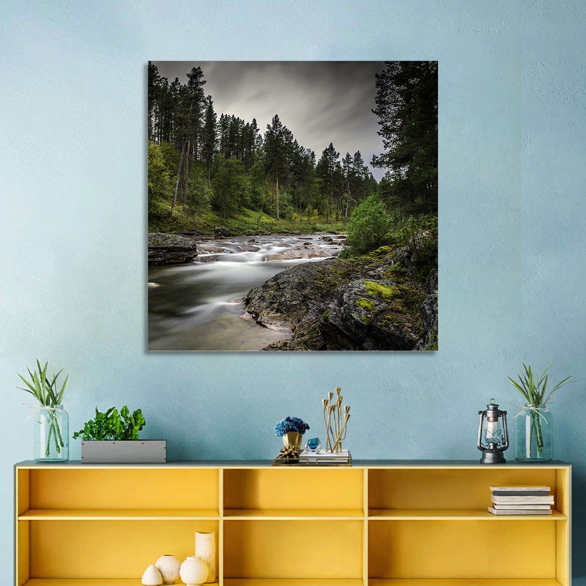 Mossy Forest Stream Wall Art