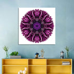 Purple Cornflower Kaleidoscope Mandala Wall Art