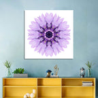 Lavender Cornflower Mandala Wall Art