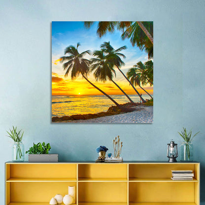 Palm Island Sunset Wall Art