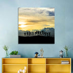 Golden Team Silhouettes at Sunset Wall Art