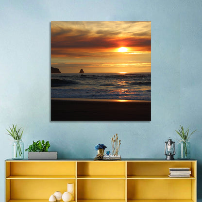 Oregon Coastal Sunset Wall Art