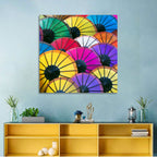 Vibrant Market Parasols Wall Art