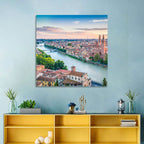 Verona Riverbend at Golden Hour Wall Art