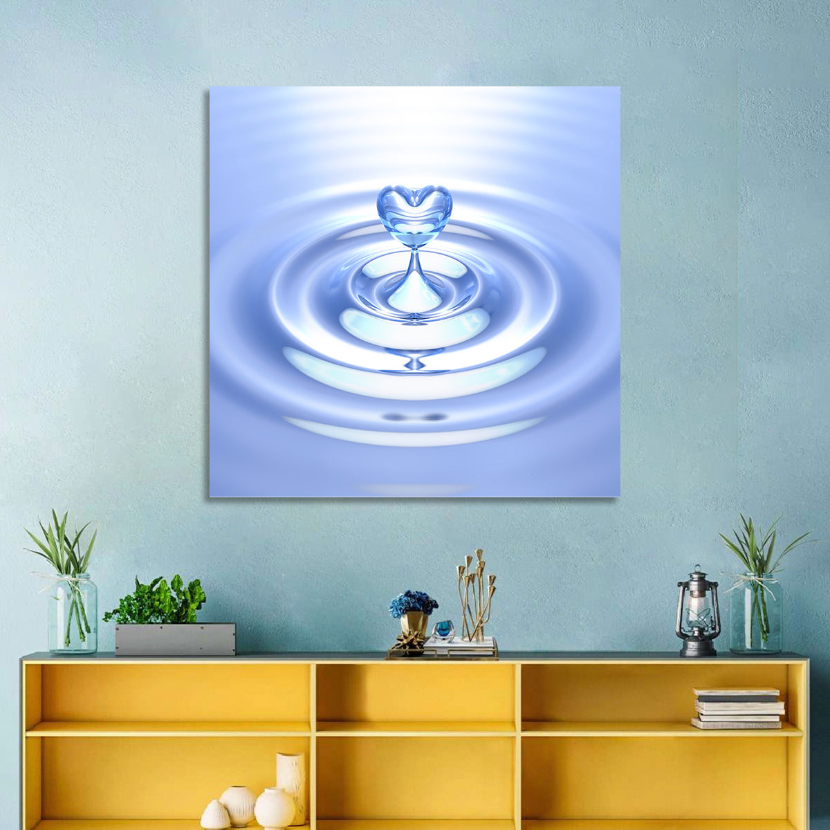 Heart Shaped Water Splash Wall Art