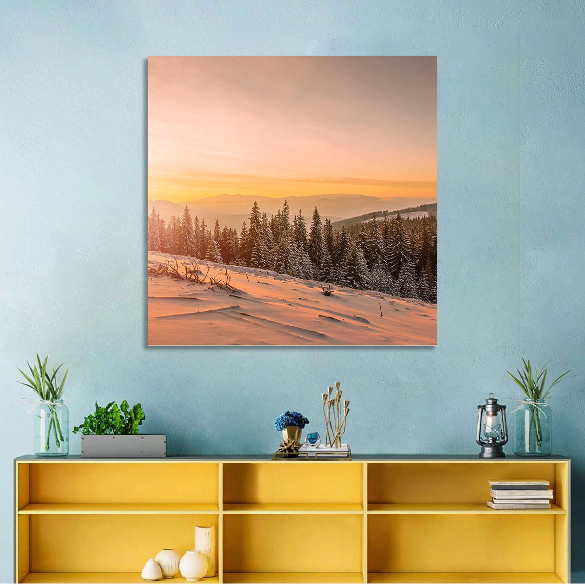 Hoverla Snowfield at Sunset Wall Art