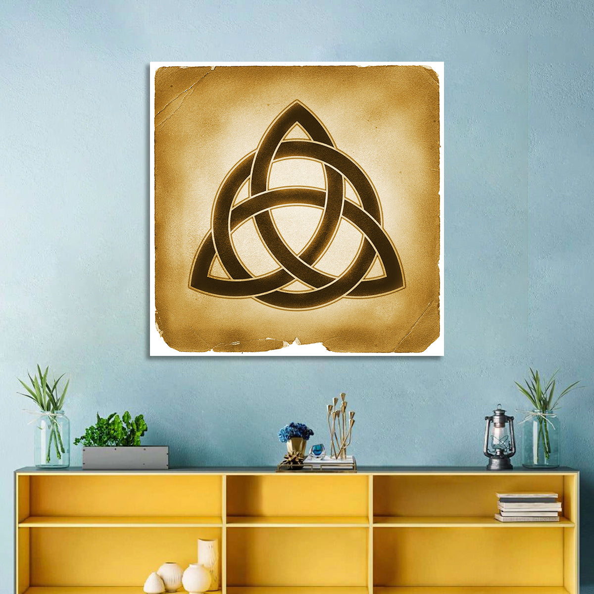 Embossed Trinity Knot Symbol Wall Art