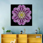 Kaleidoscopic Pink Floral Mandala Wall Art