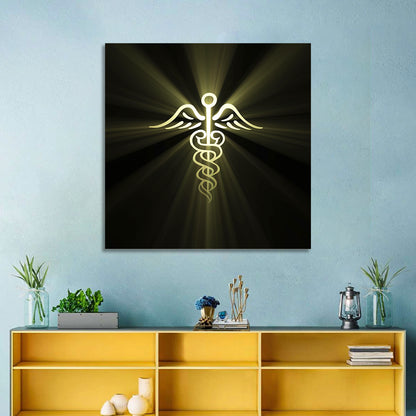 Medical Corps Caduceus Emblem Wall Art