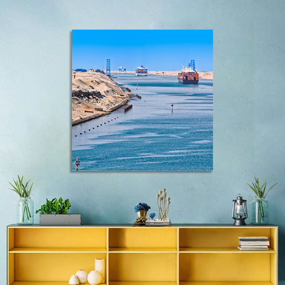 Suez Canal Container Ships Wall Art