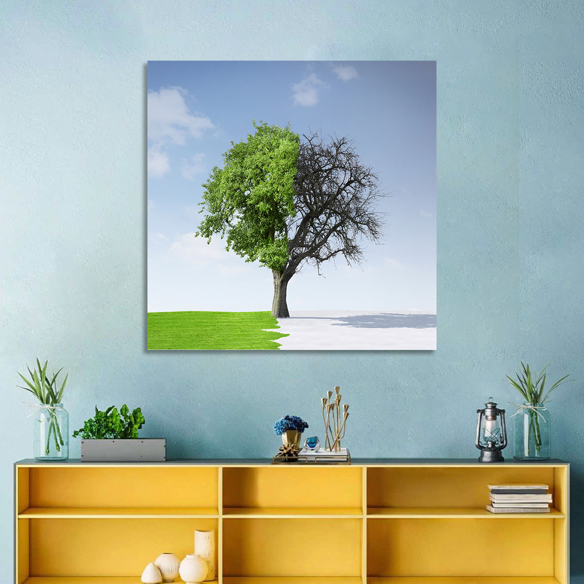 Summer & Winter Tree Wall Art